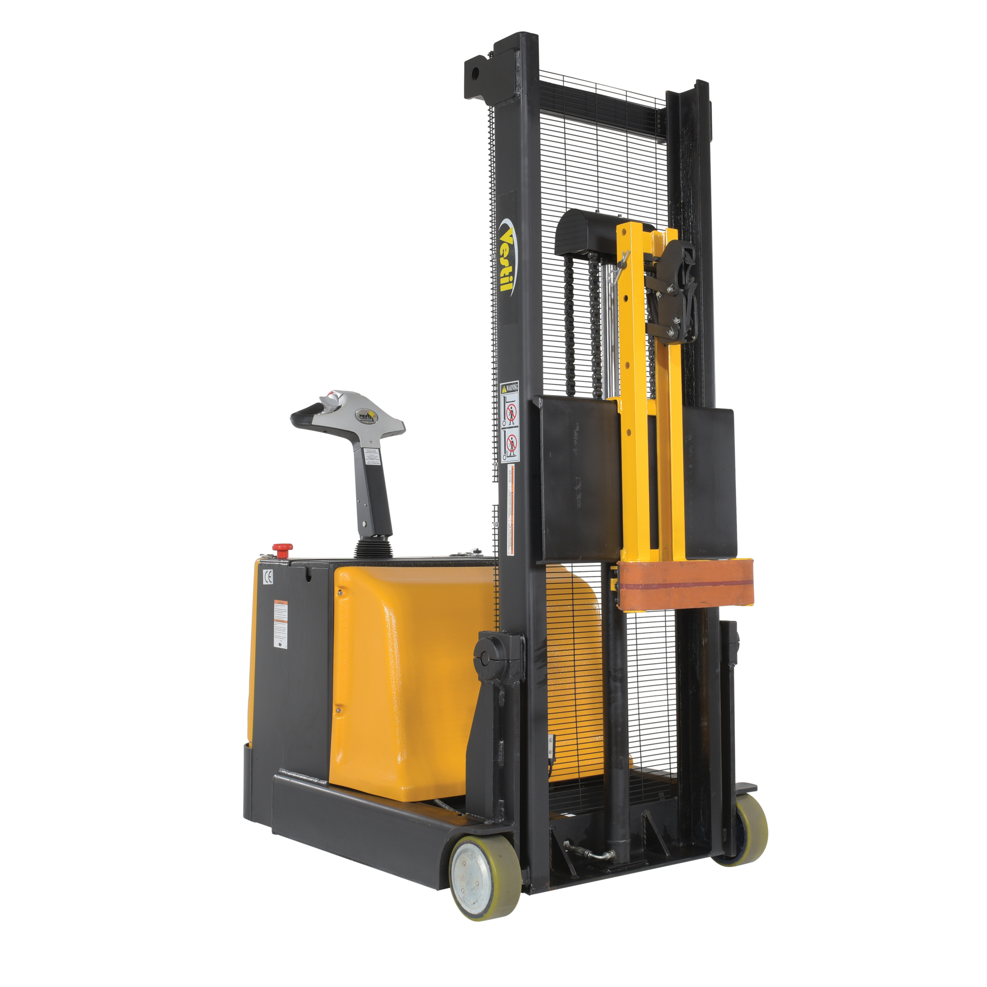 Vestil Steel Counter Balanced Drum Lifter — Single Grip, 62in. Lifting Height, 1,000-Lb. Capacity, Yellow/Black, Model# S-CB-62-SDC